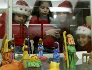 Christmas nativy Santa kids