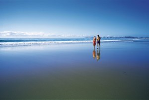 couple walking on beach