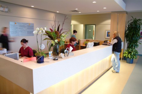 hospital reception desk