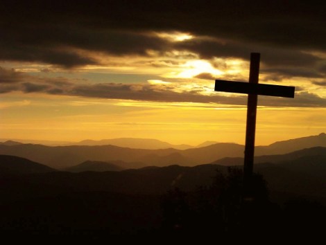 cross sunset sky